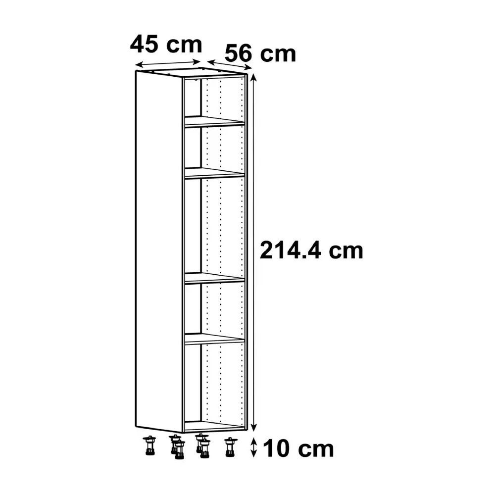 Колонка напольная Delinia ID 45x214x56 см, ЛДСП, цвет белый STLM-2110455 - Вид №1