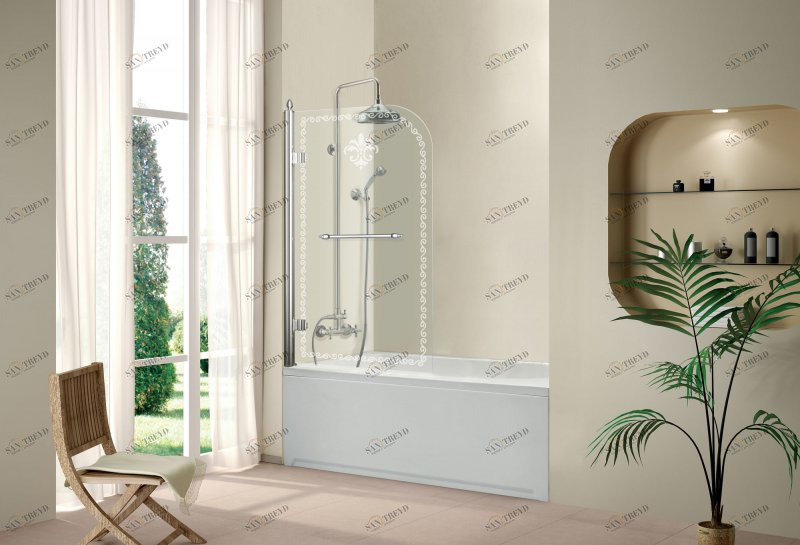 RETRO-A-V-1-80/145-CP-Cr-R Душевое ограждения на борт вынны Cezares Китай