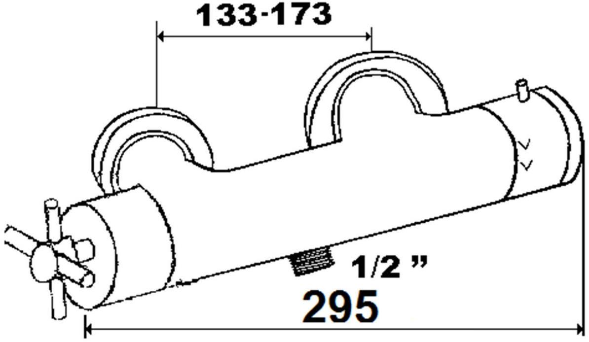 rvb Смеситель для душа на 2 отверстия Sully 4532.--.73 - Вид №1