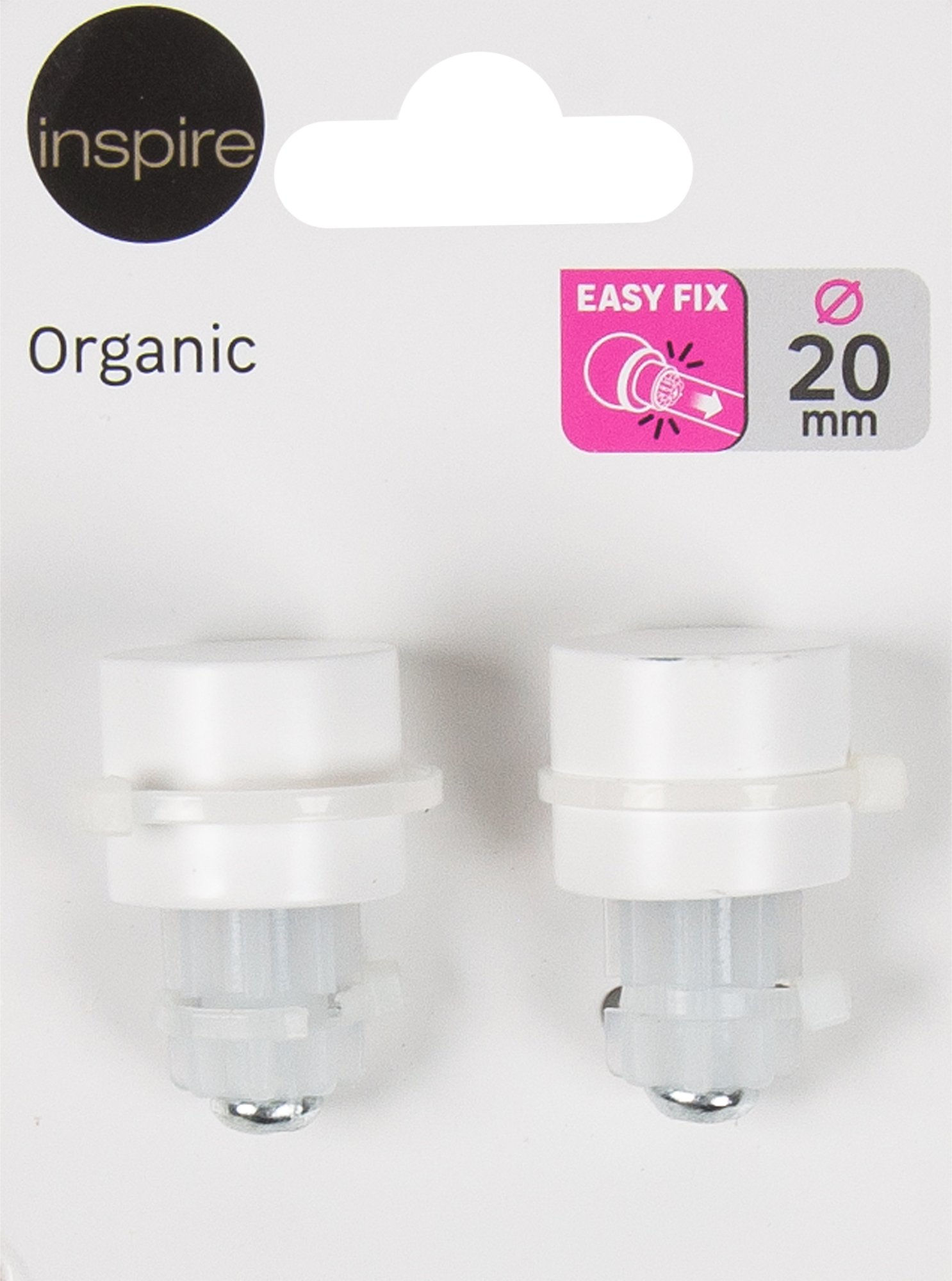 INSPIRE Декоративные наконечники-заглушки для карнизов, белые матовые, 6 см, 2 шт 82549298 STLM-0029516 - Вид №2