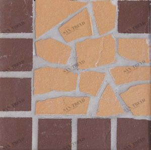 Star/Звезда Угловая вставка мозаичная из клинкера (на сетке) 15х15 ECOCLINKER sun-id-319714