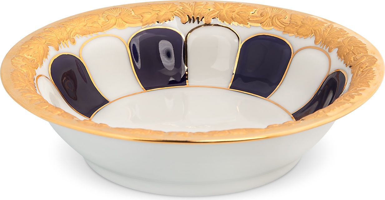 89463 Meissen Салатник индивидуальный 15см "Форма - Икс" (кобальт с золотом) Фарфор 