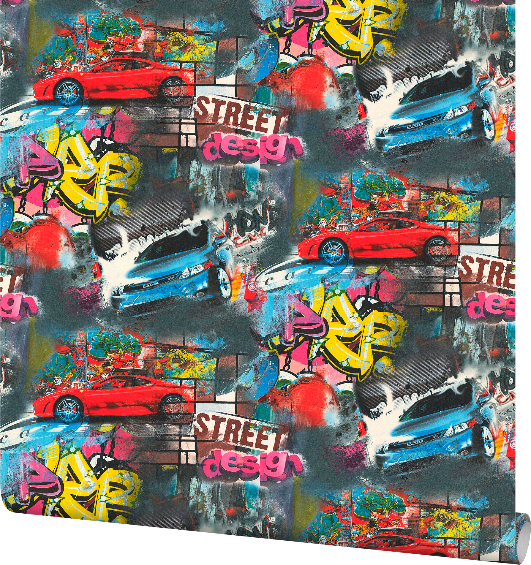 ПАЛИТРА Обои флизелиновые «Машины» дизайнерские для детской и гостиной 82046887