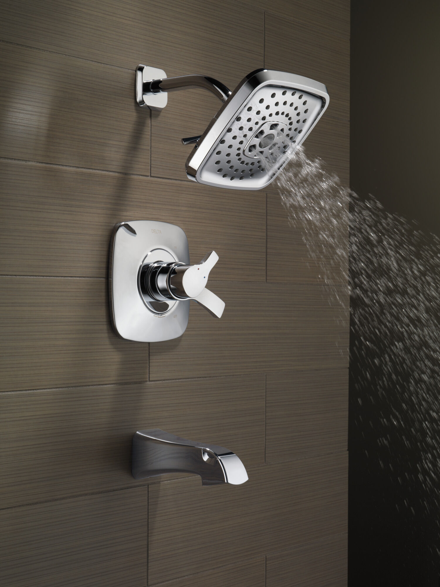 T17452-SS Monitor® 17 Series H2Okinetic® для ванны и душа Delta Faucet Tesla Нержавеющая сталь - Вид №8