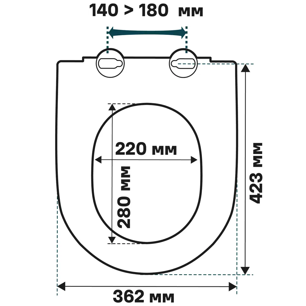 Сиденье для унитаза KONSENSA Силла с микролифтом форма круг цвет белый STLM-2199679 - Вид №10