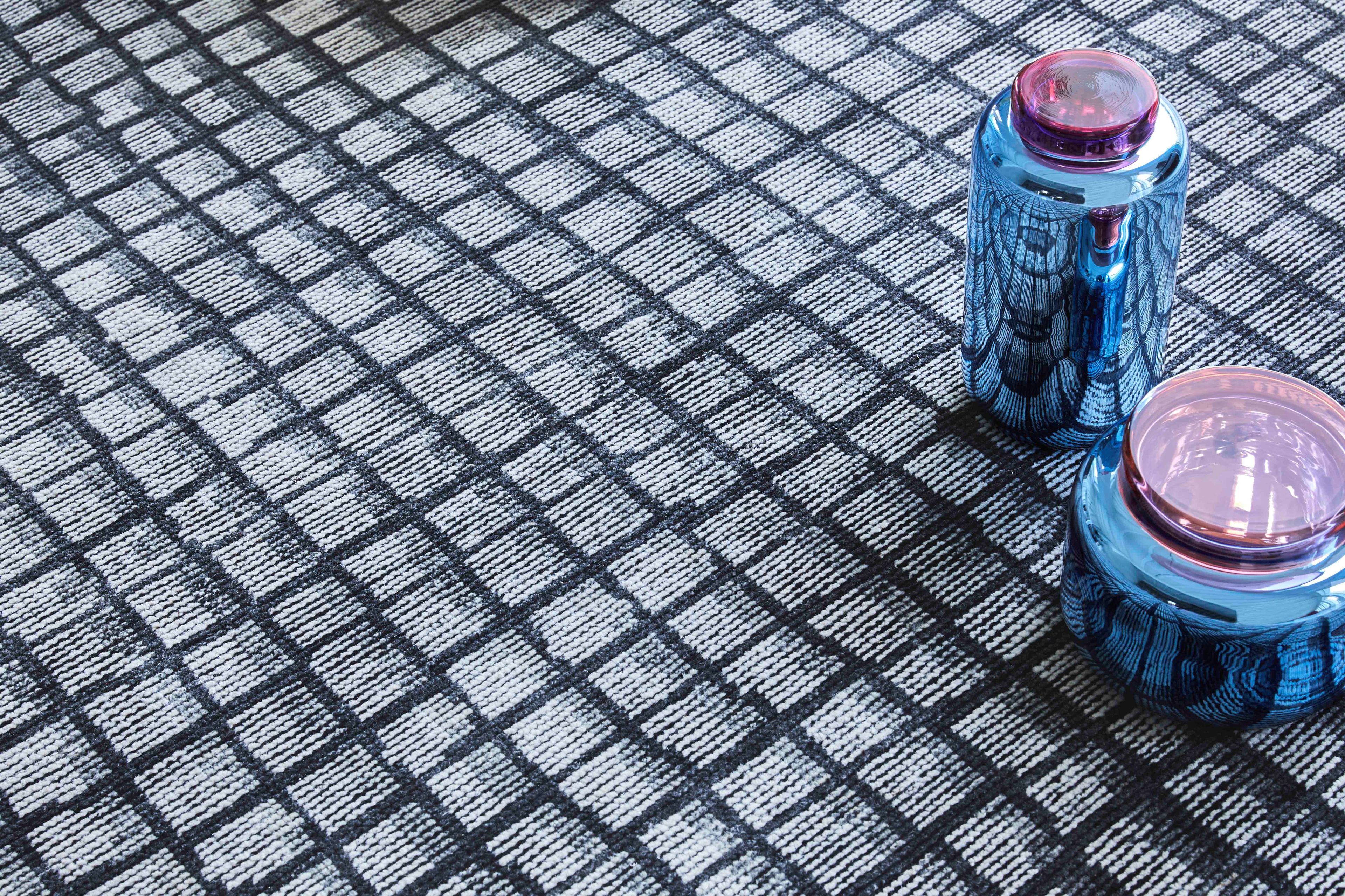 Прямоугольный ковер ручной работы из шерсти с геометрическим рисунком GAN Hand Knotted ARCH-00130289 - Вид №4