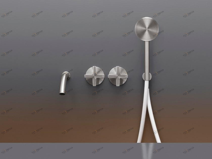 Ceadesign Настенный гидропрогрессивный смеситель для ванны с ручным душем Cross Crx 23 h