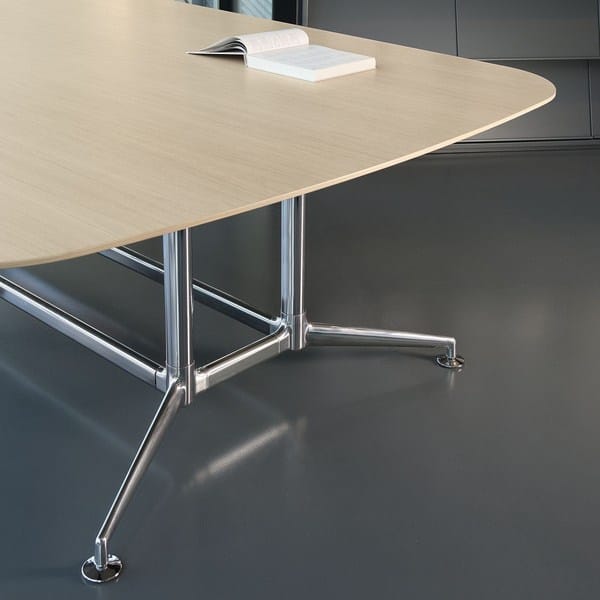 Прямоугольный стол для совещаний из алюминия и дерева Brunner FINA ARCH-00152210