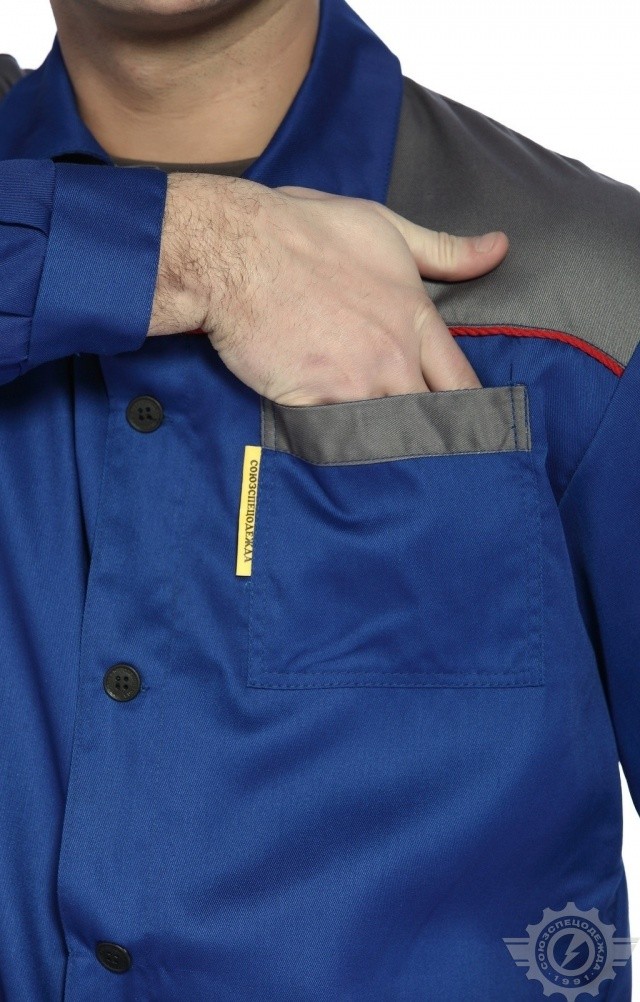 65400 Костюм "Труд" василек-серый  Летняя спецодежда  размер 60-62/170-176  - Вид №12