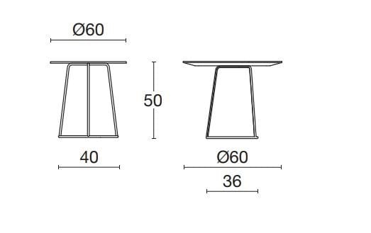 Круглый журнальный столик с верхней частью HPL Diemme Circuit ARCH-00114809 - Вид №3