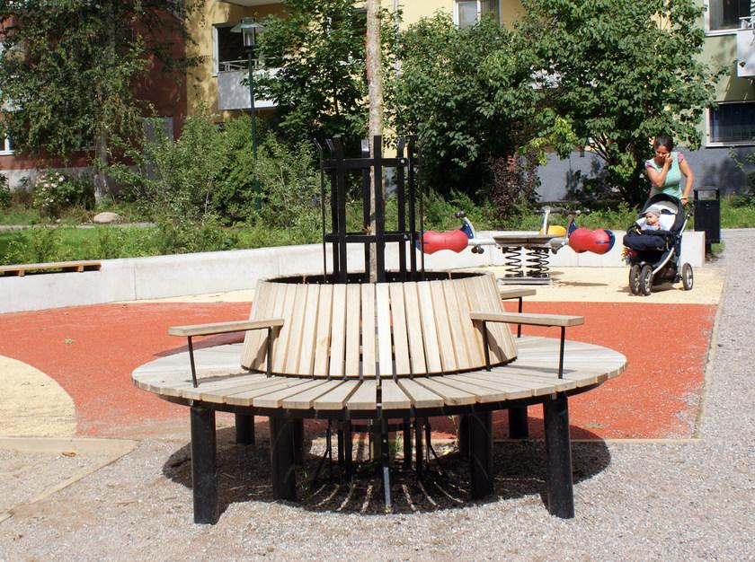 Nola Industrier Изогнутая модульная скамья из дуба sun-id-1347726 - Вид №5