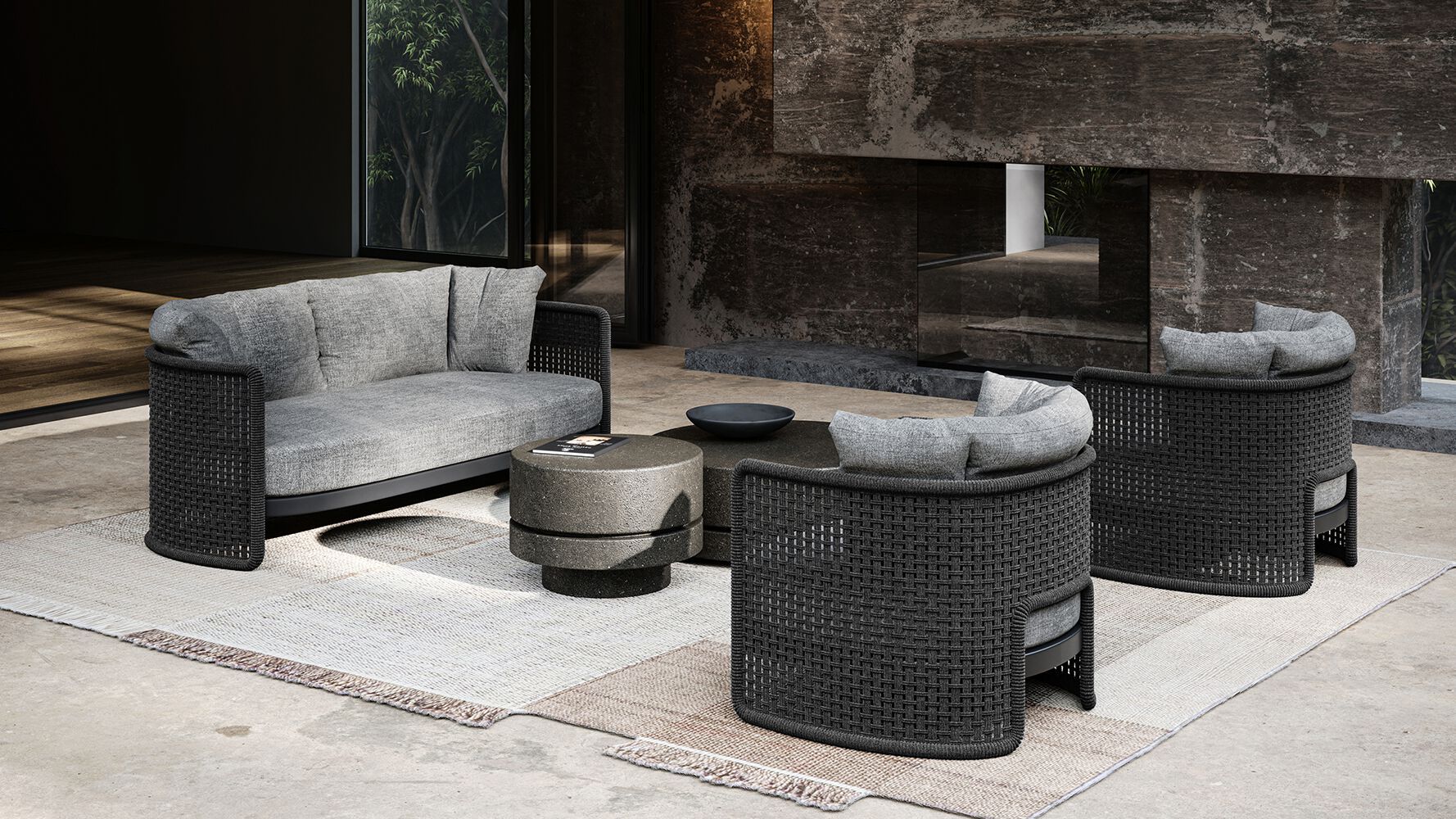 2-местный тканевый садовый диван SNOC Miura ARCH-00150338 - Вид №6