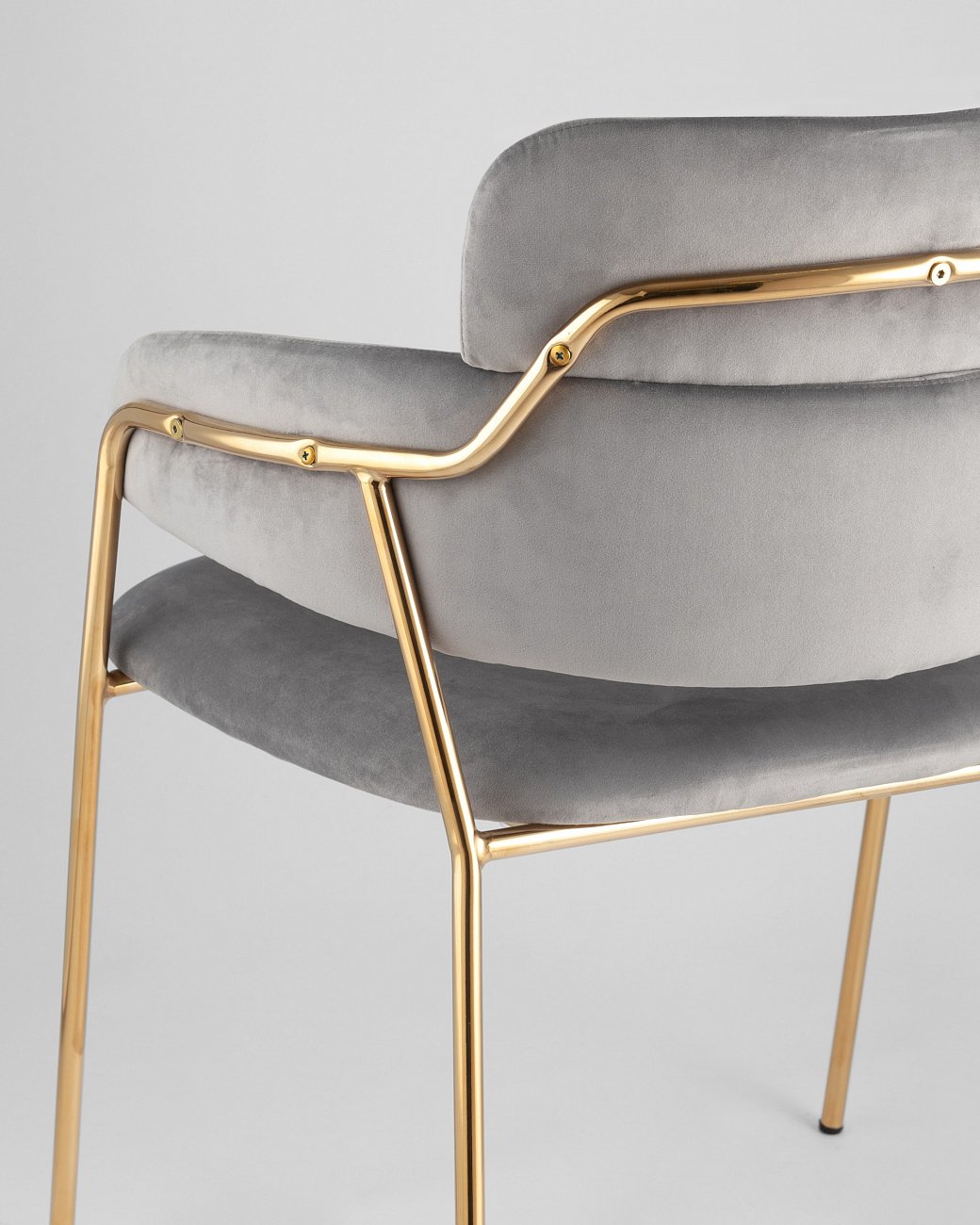 Стул со спинкой серый "Полин" STOOL GROUP ДИЗАЙНЕРСКИЕ, ИНТЕРЬЕРНЫЕ 00-3946263 Серый  - Вид №6