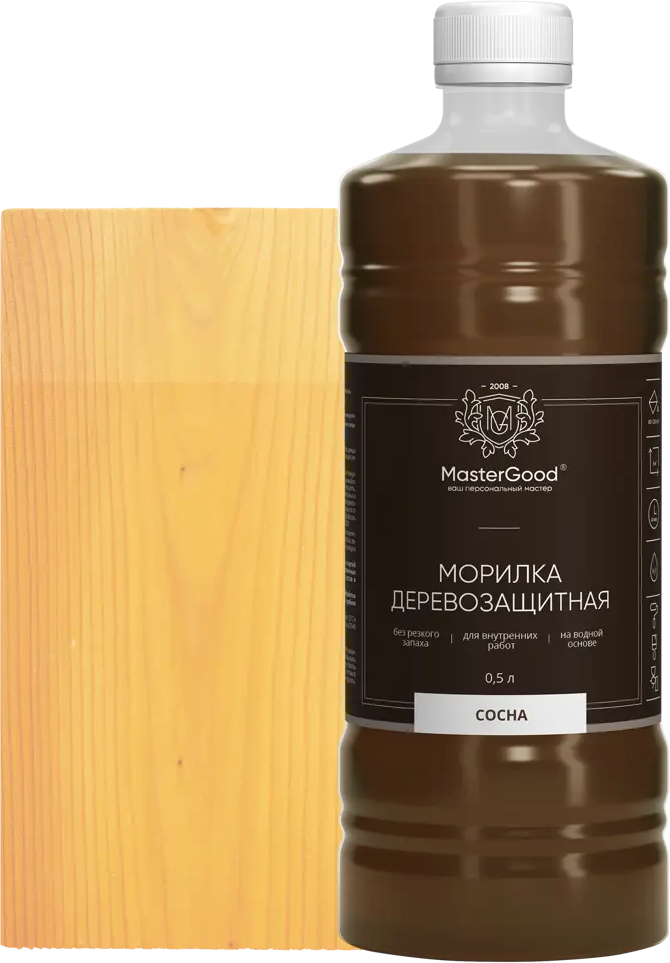 Морилка GOOD MASTER для дерева цвет сосна 0,5 л - натуральная тонировка 88038579