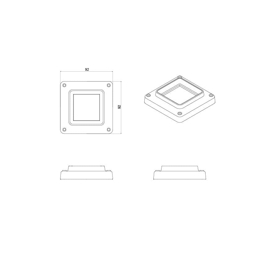 Окрашенная алюминиевая пластина для розеток и выключателей Genuit Corten ARCH-00129867 - Вид №9