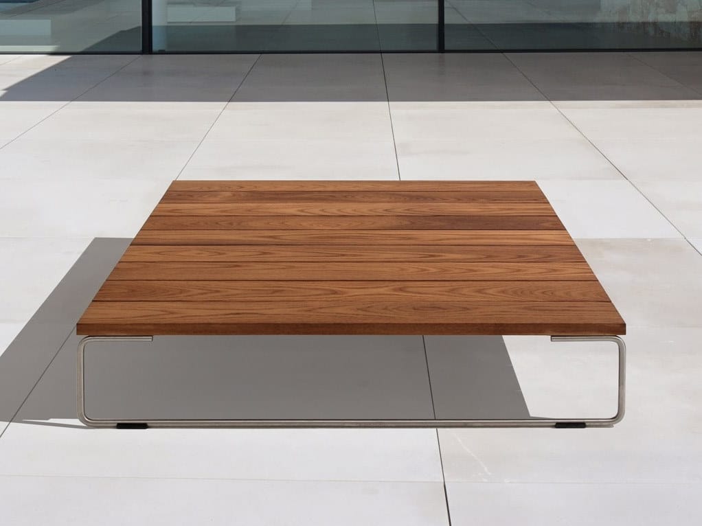 Квадратный низкий садовый журнальный столик из ясеня April Furniture ISY ARCH-00139100 - Вид №3