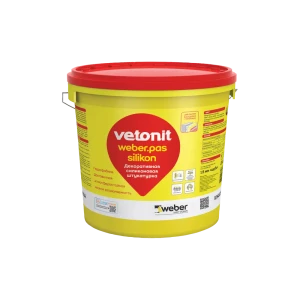 Декоративная штукатурка Vetonit Pas Silikon Shuba 100А под покраску шуба 1.5 мм 25 кг