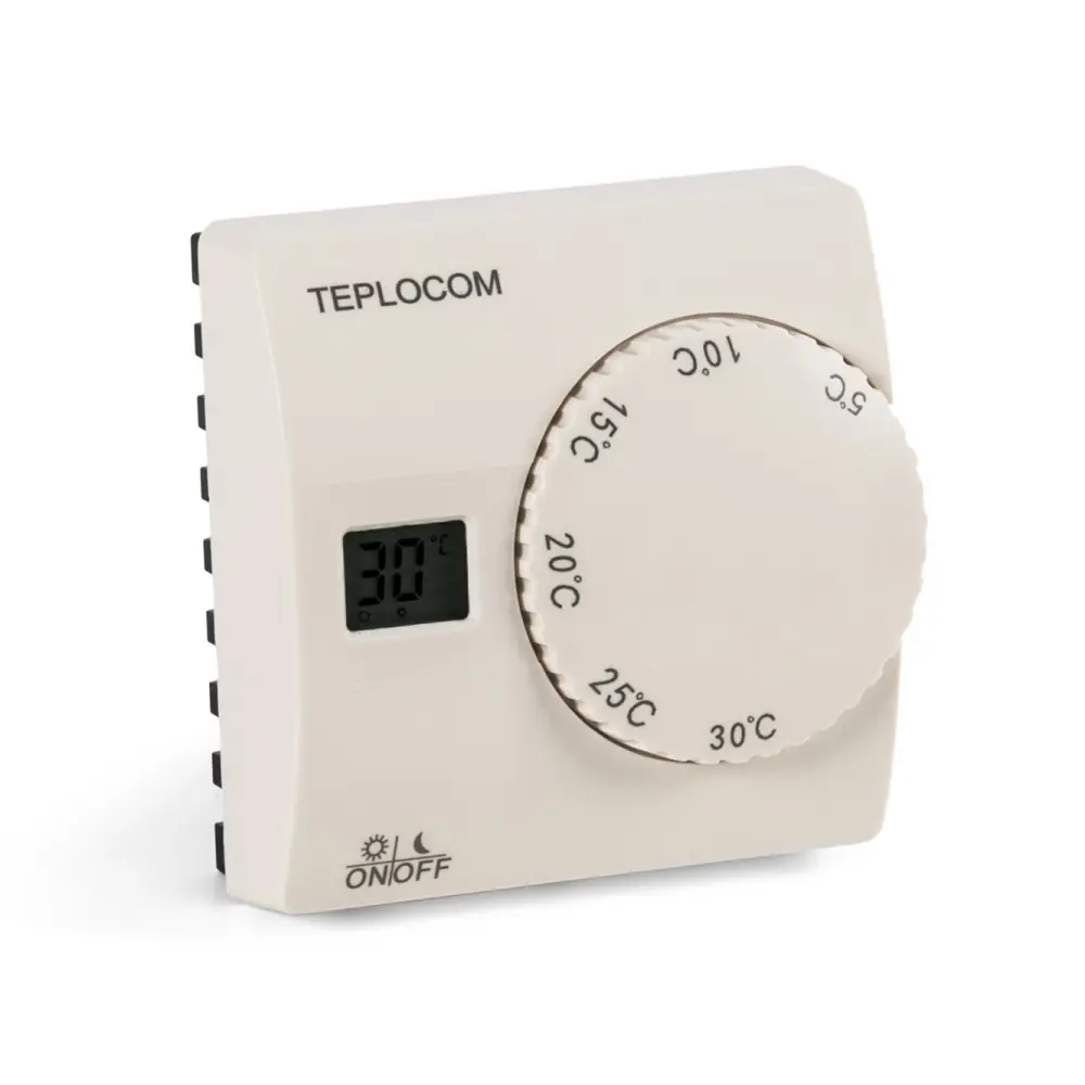 Термостат комнатный Teplocom TS-2AA/8A электронный программируемый цвет белый STLM-2085512