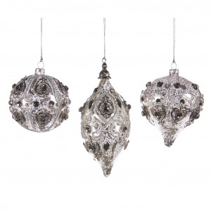 TR 26277 Фигуры серебро 30 см стекло в ассортименте (цена за шт) GOODWILL