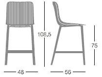 Segis Высокий табурет из полипропилена со спинкой и подставкой для ног Dragonfly sun-id-1356183 - Вид №3