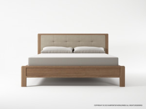 597_1259 Двуспальная кровать без ящика с тканью he Karpenter Circa17