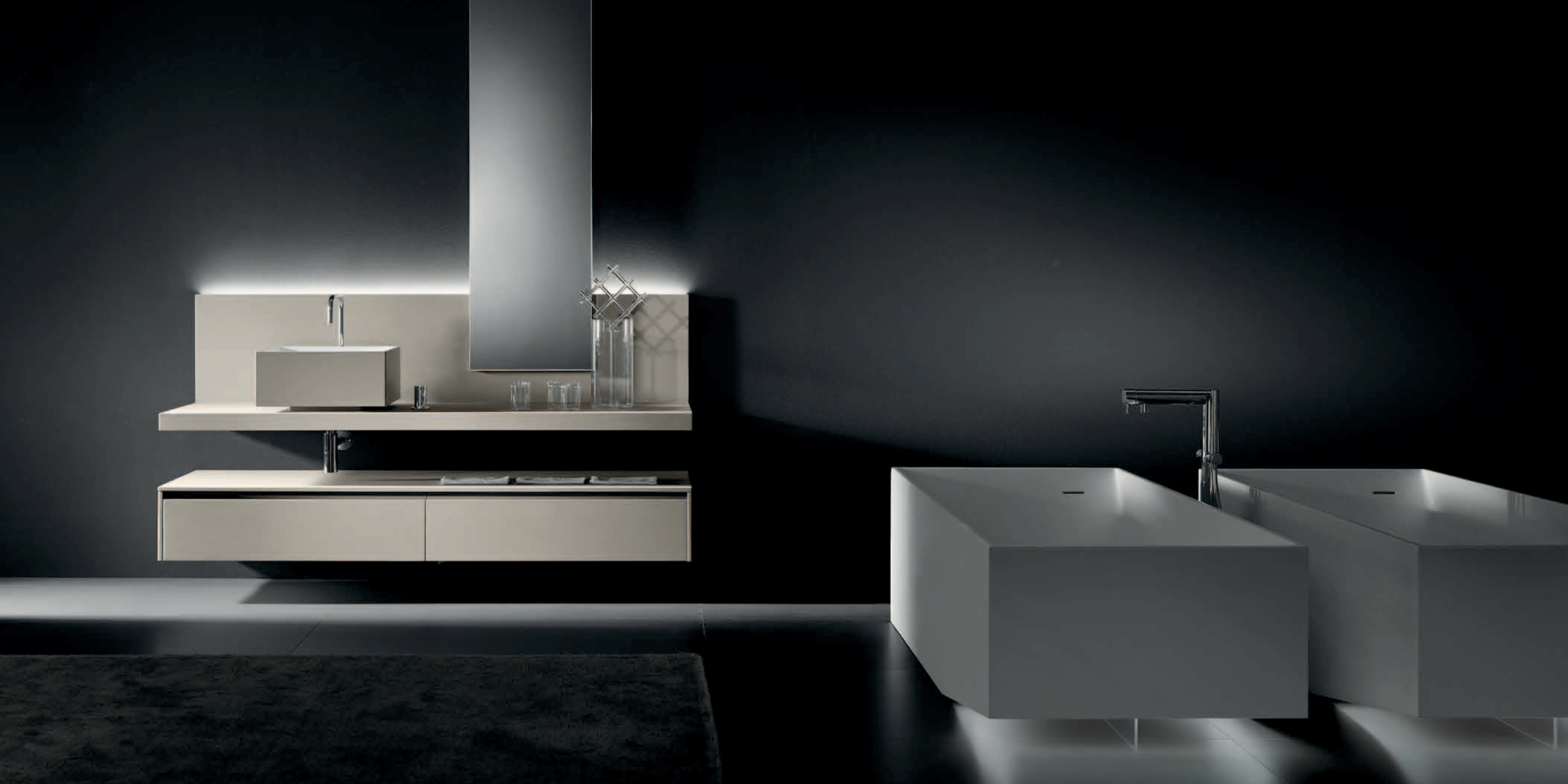 Комбинация ванной комнаты S102 в отделке STEP 45 Milltek/глина Polvere MILLDUE SINTESI SINTESI102 - Вид №4