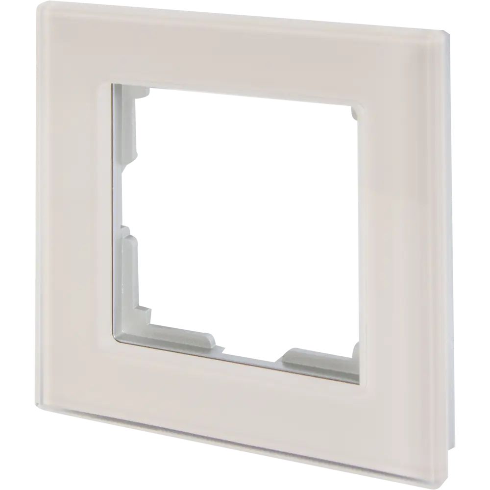 Рамка для розеток и выключателей Werkel Favorit 1 пост стекло цвет дымчатый STLM-2073704 - Вид №2