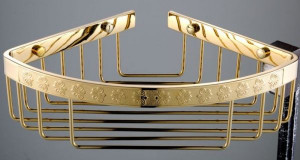 HL072/GOLD Sanibano, решётка угловая 1-уровневая, длина 22 см, цвет золото