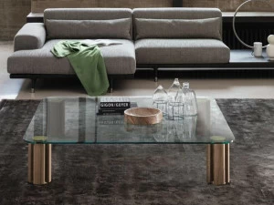 Porada Низкий квадратный журнальный столик из хрусталя Nineteen