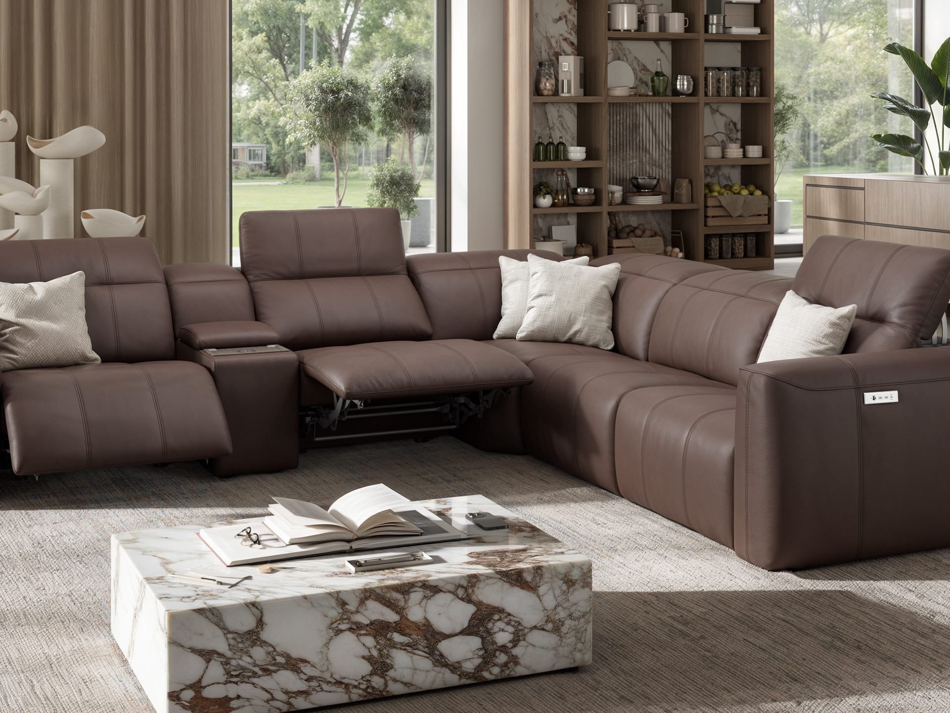 Кожаный угловой диван Sofanella Флорида ARCH-00080210 - Вид №2