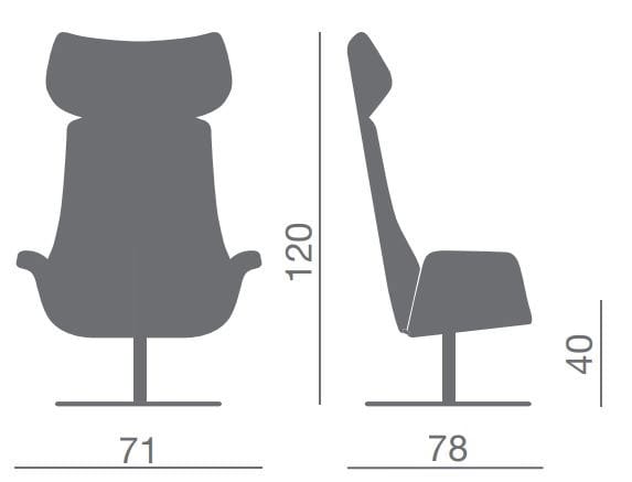Кожаное кресло с подголовником Kastel Kriteria ARCH-00080887 - Вид №2