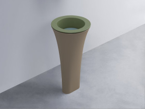 AMLA45-AG+AMPILT-PL+AMCOLT-AN Раковина Amedeo Tondo отдельностоящая cielo Enjoy + Amedeo