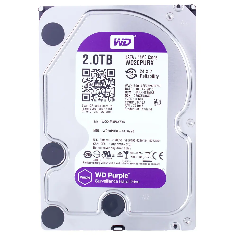 Жесткий диск Western Digital 2 Tb, 17x11x2 см, алюминий/сталь STLM-2090726 - Вид №1