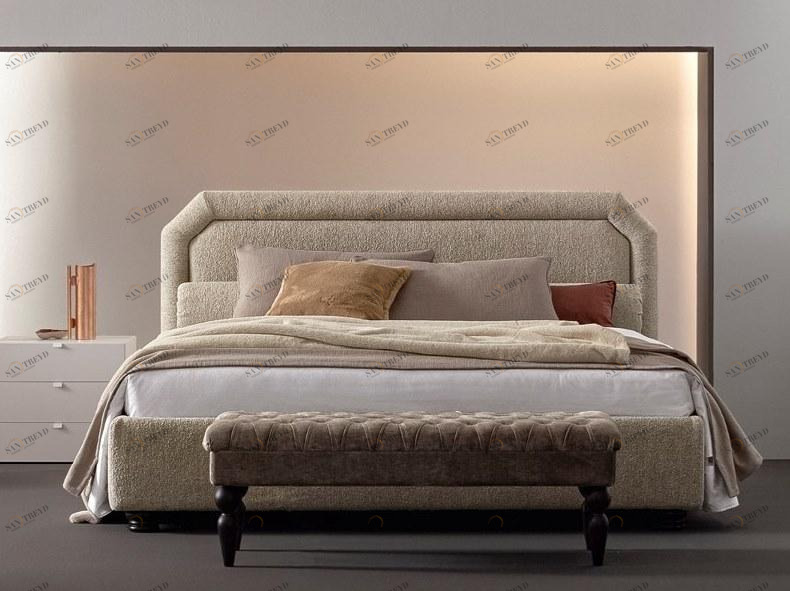 Twils Двуспальная кровать с мягким изголовьем Camille sun-id-1433302