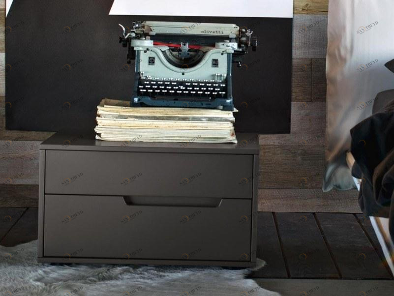 ZANETTE Прикроватная тумбочка из лакированной древесины с ящиками Ariel sun-id-1471112