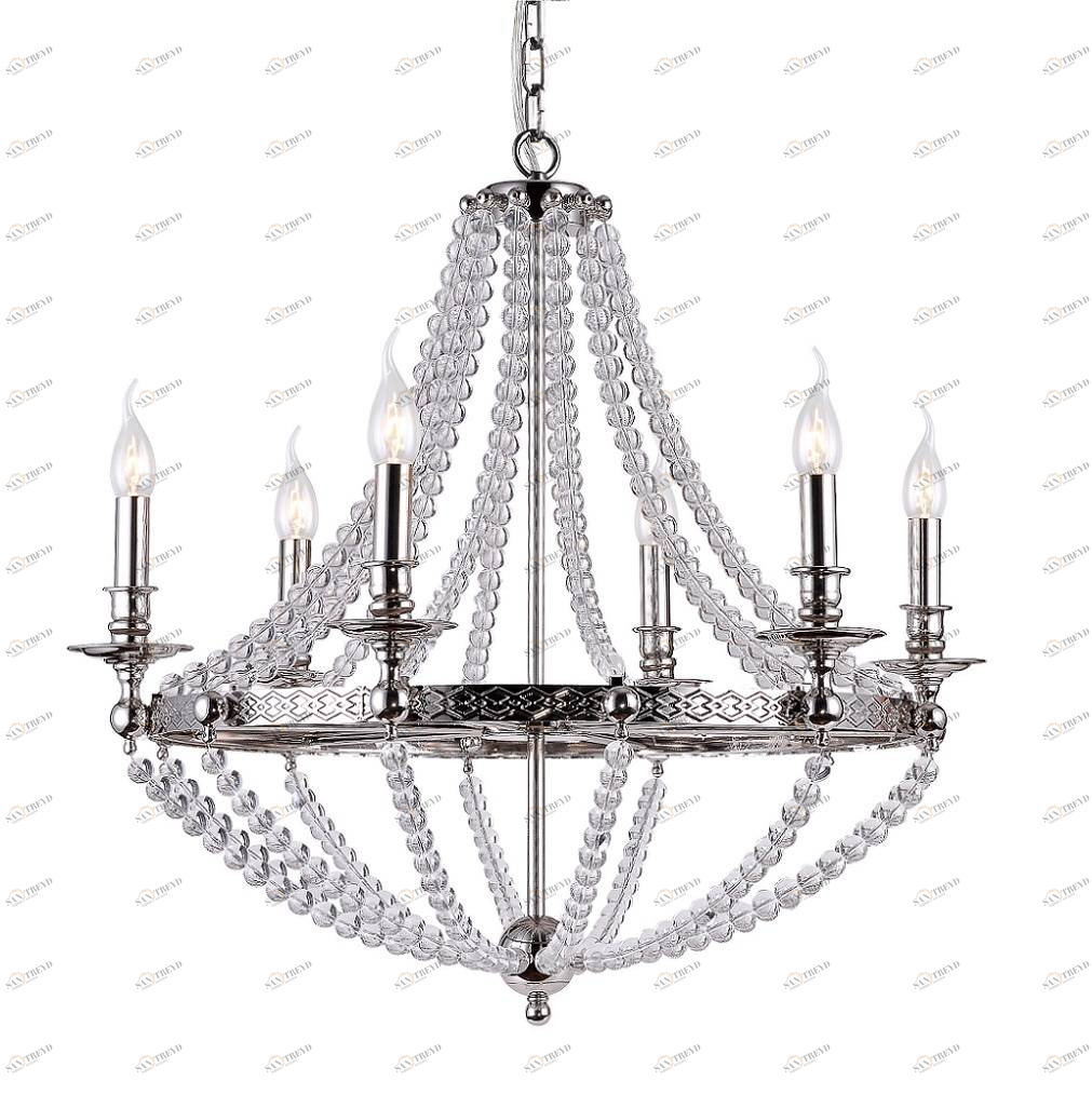 Подвесная люстра Crystal Lux Perugia SP6 хром CRYSTAL LUX ДИЗАЙНЕРСКИЕ, PERUGIA 056941 Хром 