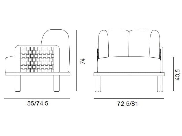 Кресло из ясеня с подлокотниками Billiani Raquette ARCH-00013228 - Вид №6