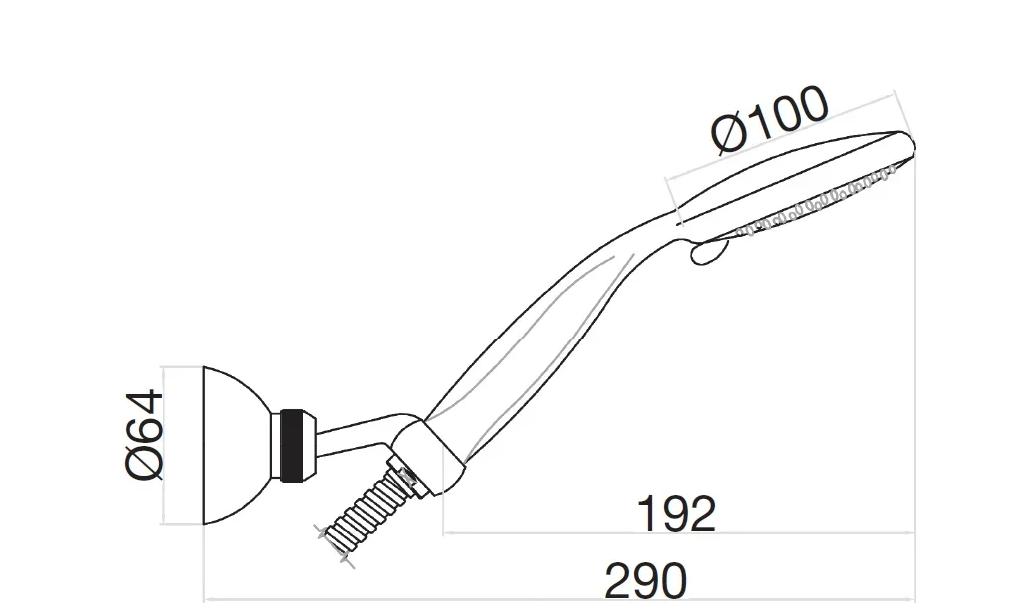 AC0489015 Душевой гарнитур , хром Webert #VALUE!  - Вид №1