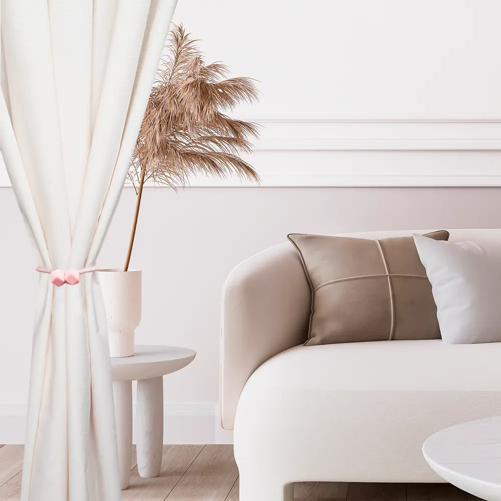 Подхват-магнит для штор Кубики 220x30 см полиэстер цвет розовый WITERRA STLM-2136291 - Вид №4