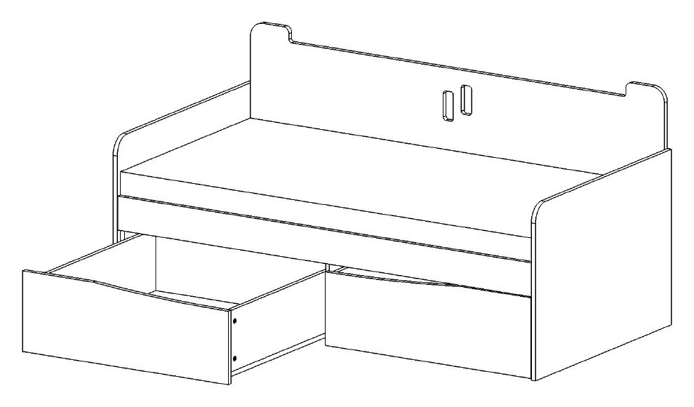 Детский диван-кровать с 2 ящиками "Лежебока Бобби" МАНДАРИН ЧУДИКИ 178782 Розовый Santreyd  - Вид №5
