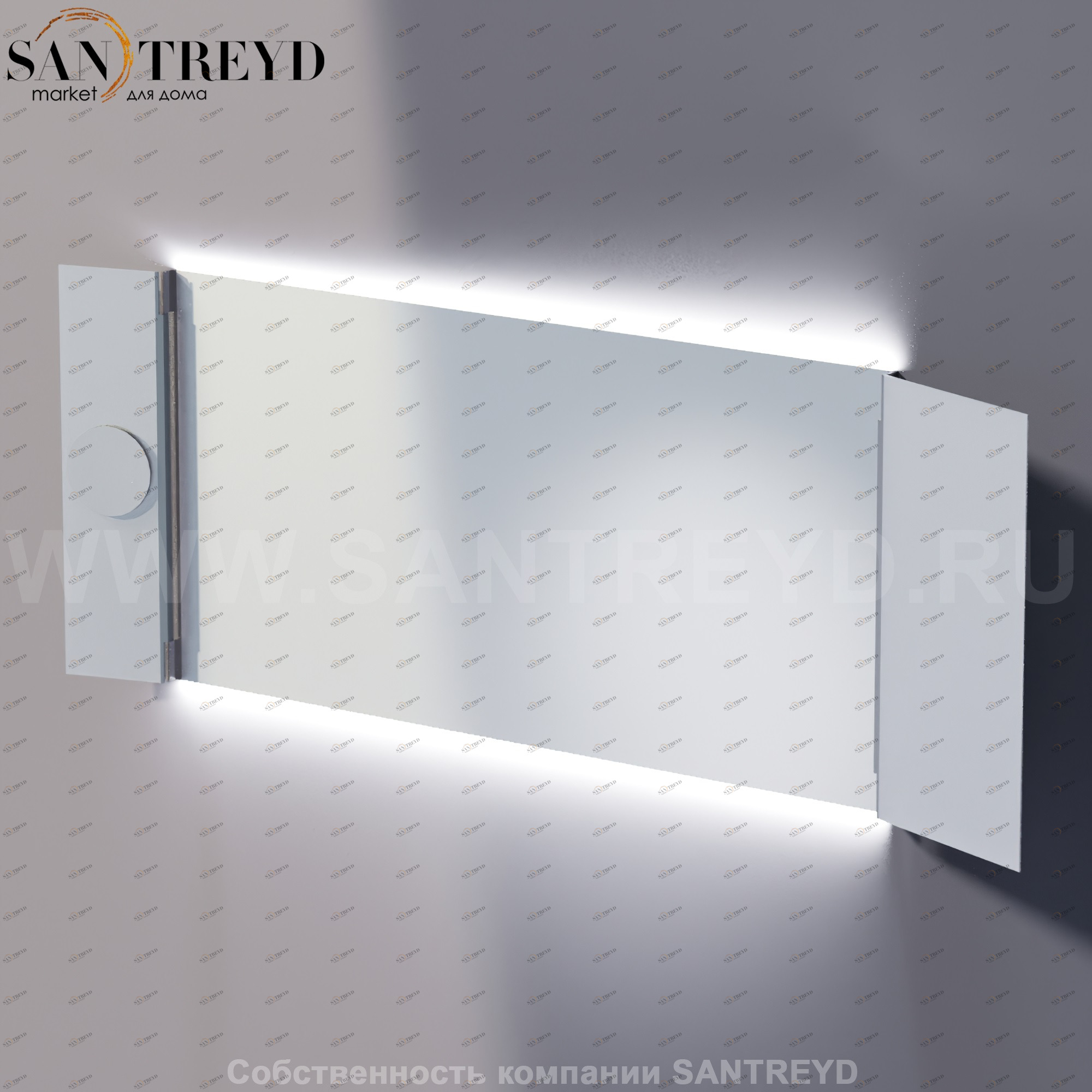 Agape NARCISO Прямоугольное модульное зеркало с LED подсветкой: длина 167 см, высота 80 см ANAR160204LTS