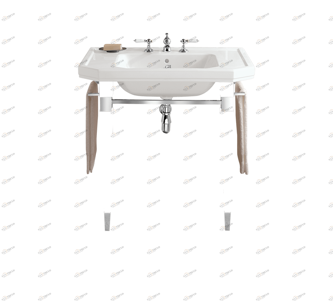 GH102142 Подвесная раковина настенная овальная Gentry Home  белая 