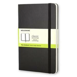 Блокнот Moleskine CLASSIC POCKET 90x140мм 192стр. нелинованный твердая обложка фиксирующая резинка ч