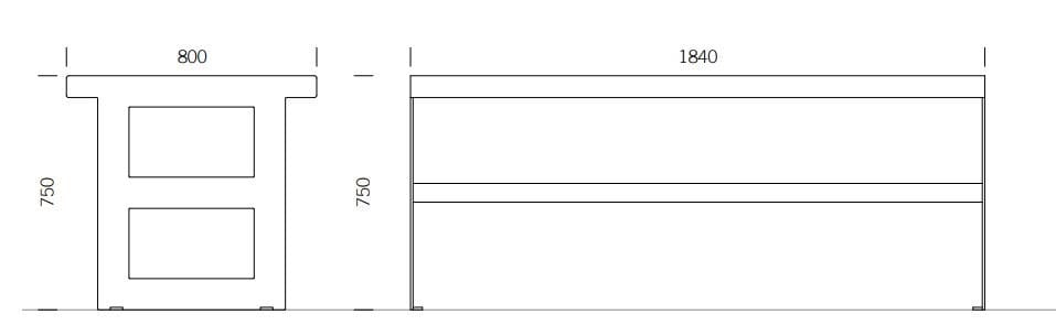Прямоугольный стол из нержавеющей стали BENKERT BANKE Chalidor ARCH-00090695 - Вид №2