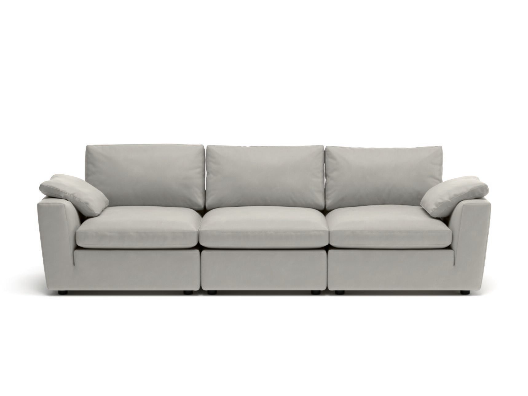 3-местный кожаный модульный диван Natuzzi Italia SEMPLICE ARCH-00147440