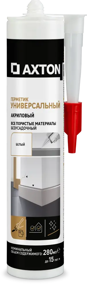 Акриловый герметик Axton для внутренних работ 280 мл 85272199