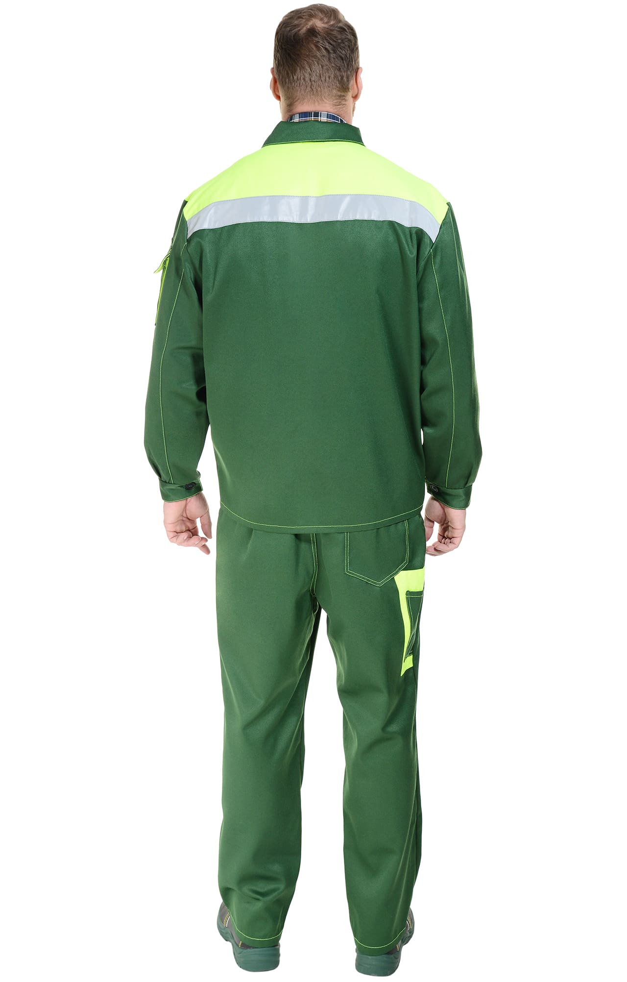 63842 Костюм "Коммунальщик" зеленый лимонный  Летняя спецодежда  размер 56-58/170-176  - Вид №10