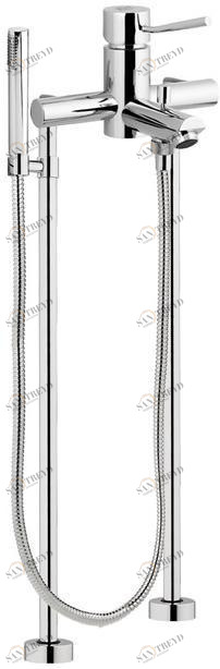 Remer Rubinetterie Смеситель для ванны, однорычажный, напольный, с ручным душем Minimal N 02 xl