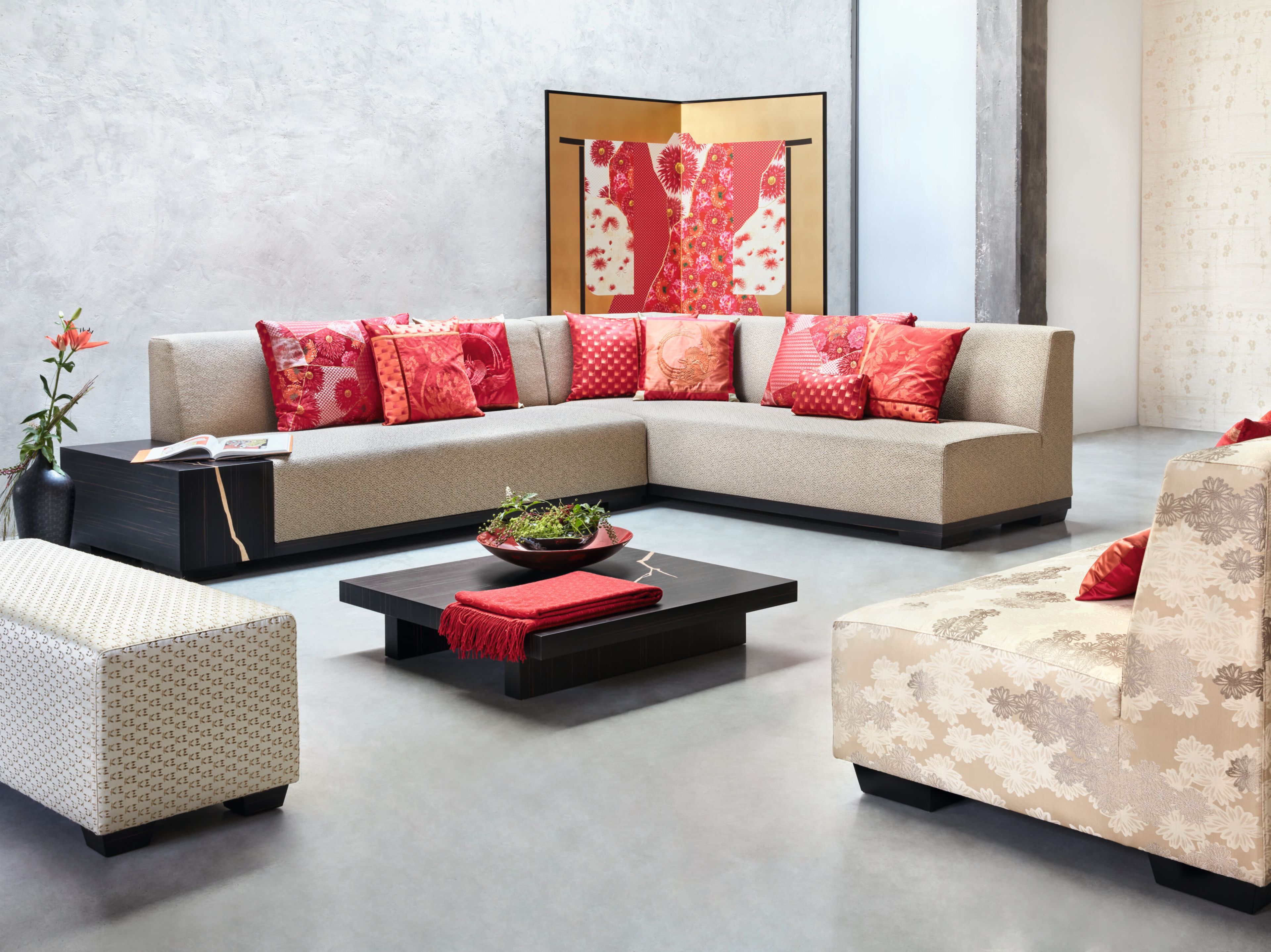 Квадратная подушка из ткани K-3 Maiko ARCH-00146625 - Вид №3