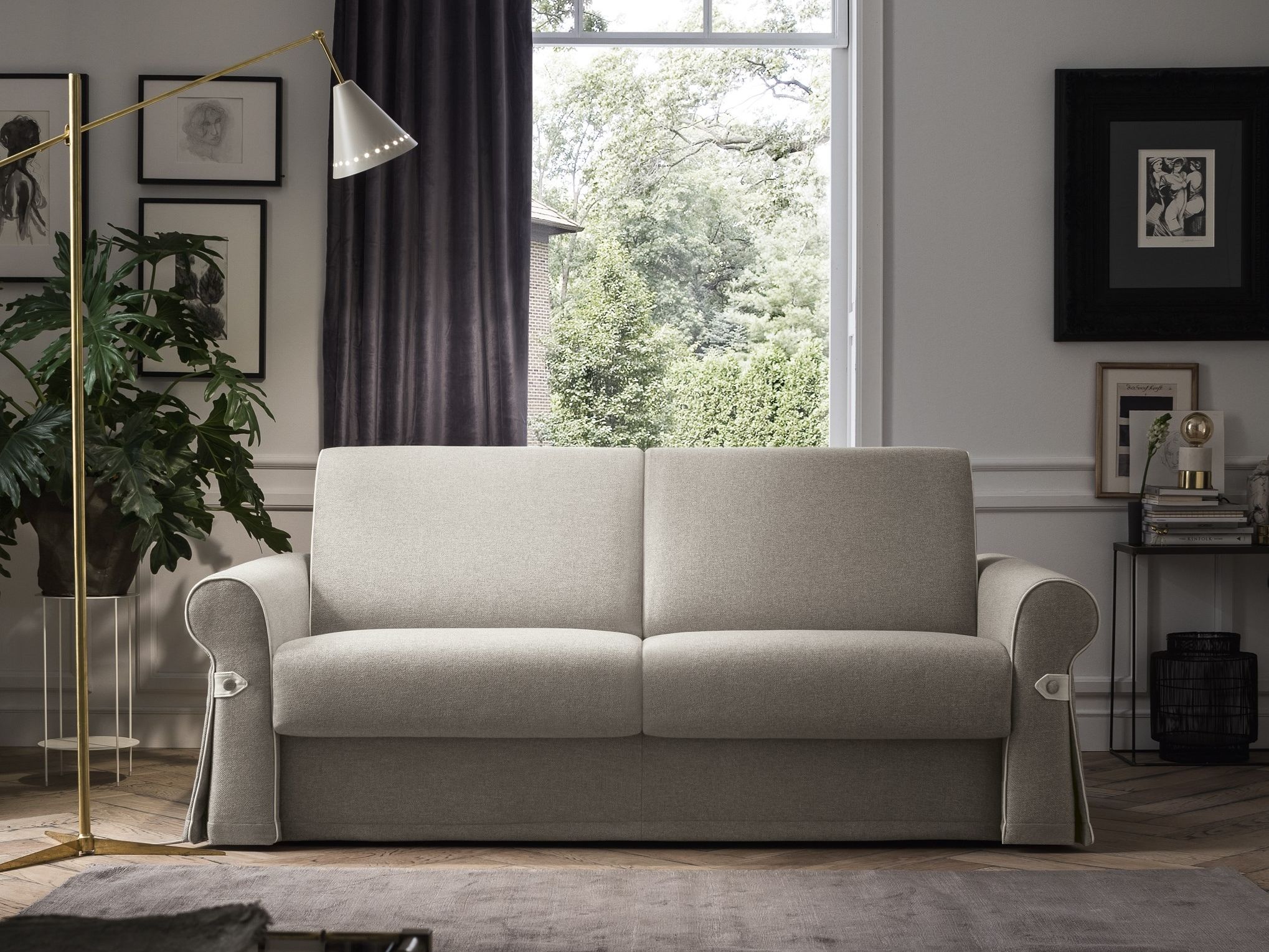 Двуспальный диван-кровать из ткани Felis Day &amp ARCH-00064023 - Вид №1